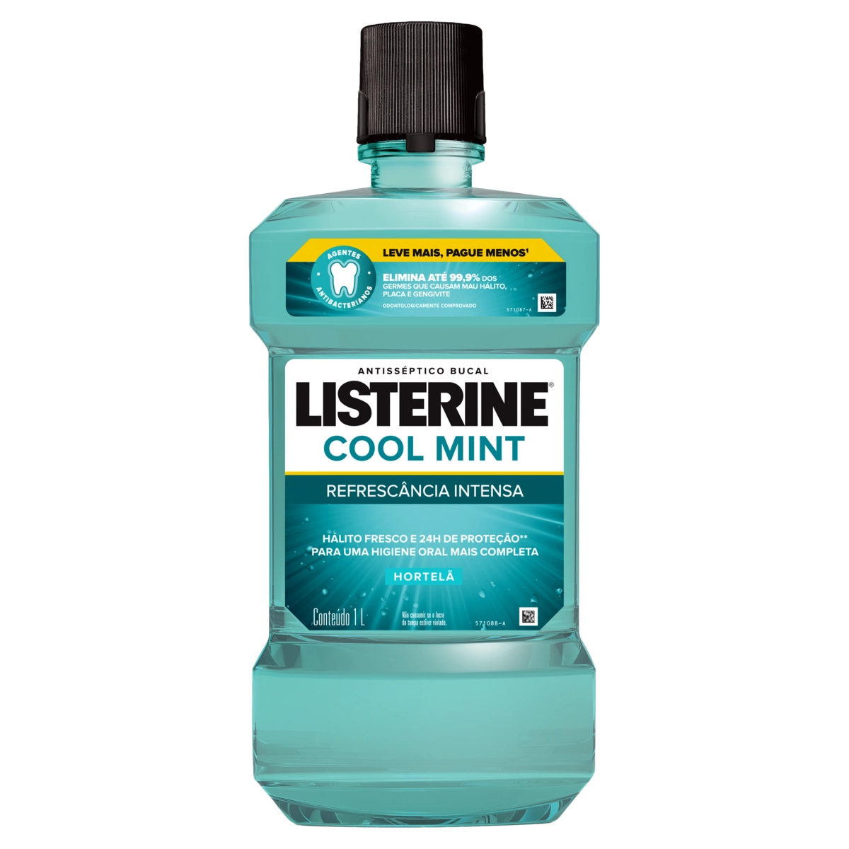 Enxaguante Bucal Antisséptico Hortelã Listerine Cool Mint Frasco 1l Leve Mais Pague Menos