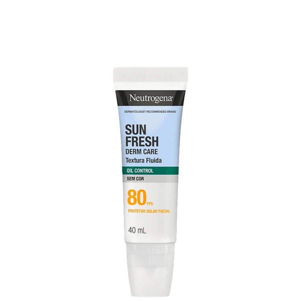 Protetor Solar Facial Toque Seco Fps 80 Neutrogena Sun Fresh Derm Care Oil Control 40ml