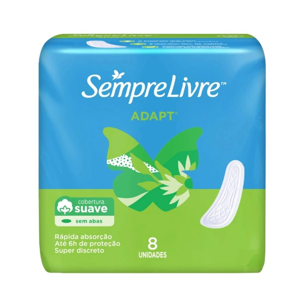 Absorvente Sem Abas Sempre Livre C/8 Especial Adapt Suave Unit