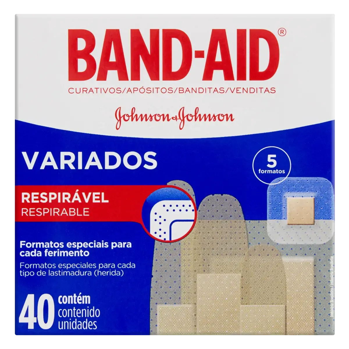 Curativo Variados Band Aid Caixa 40 Unidades