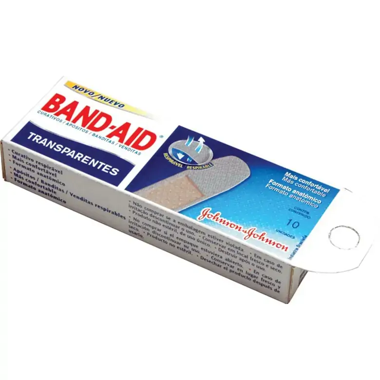 Curativo Transparente Band Aid C/10 Unit