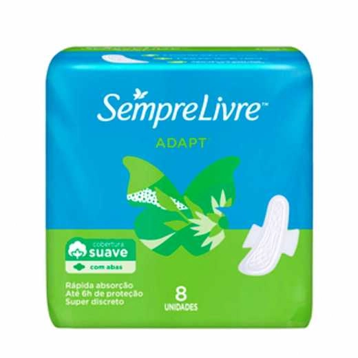 Absorvente Sempre Livre Adapt Sem Abas 8unidade