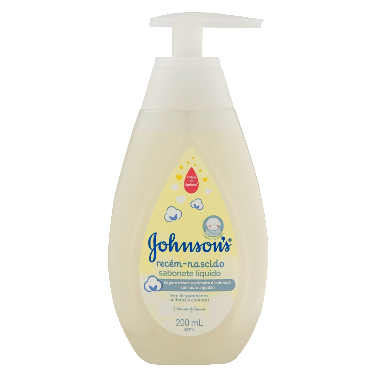 Sabonete Líquido Johnsons Recém Nascido Frasco 200ml