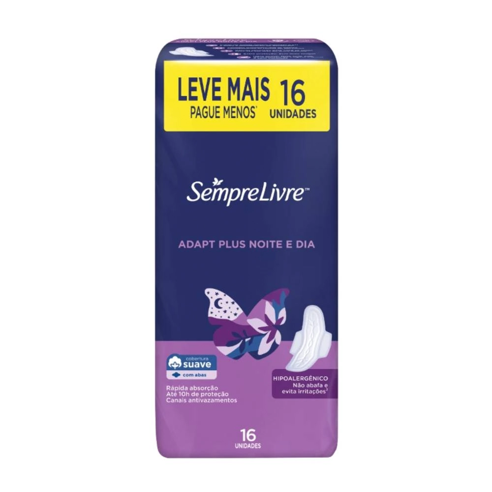 Absorvente.sempre Livre Noturno C/abas Lv16pg14 Suave