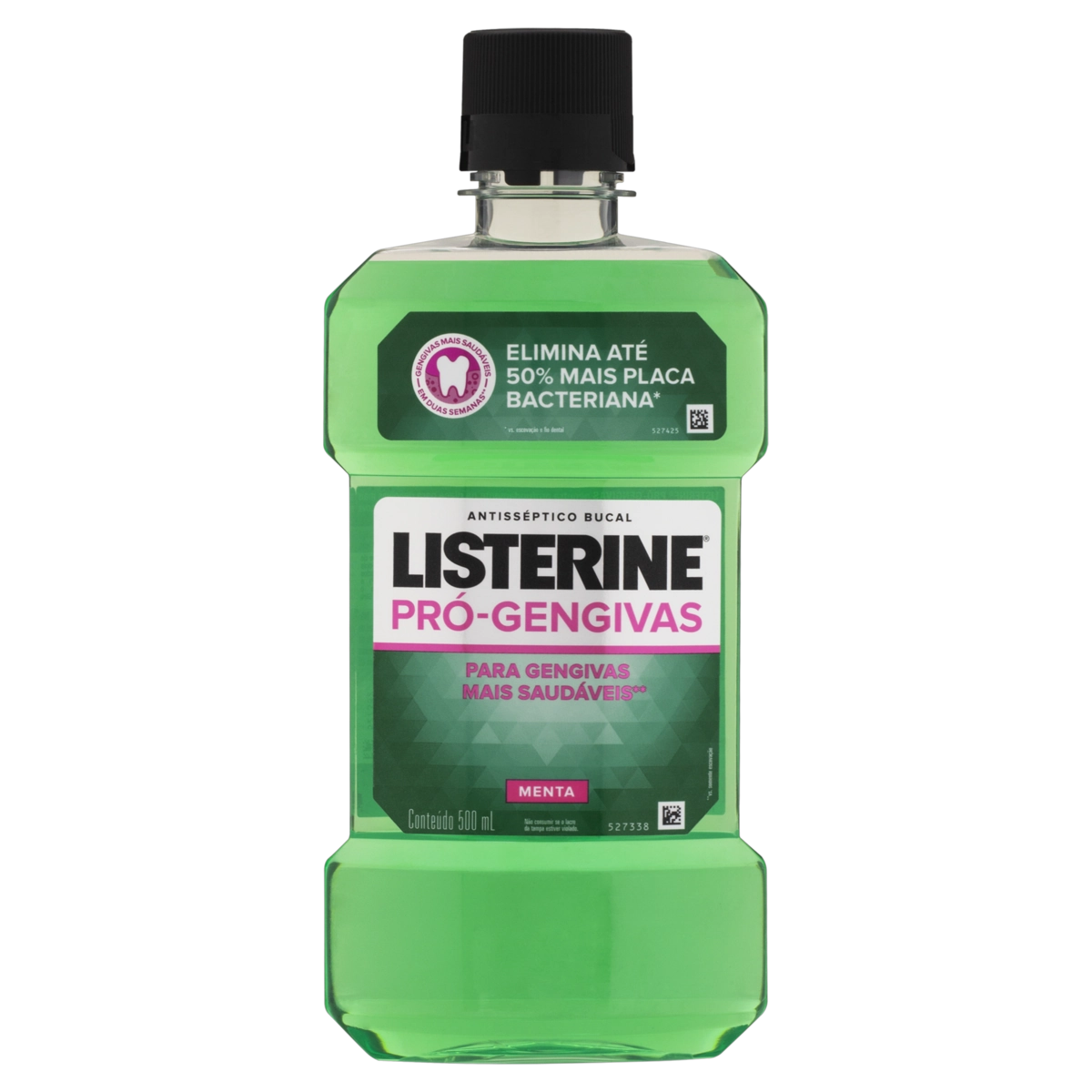 Enxaguante Bucal Antisséptico Menta Listerine Pró Gengivas Frasco 500ml