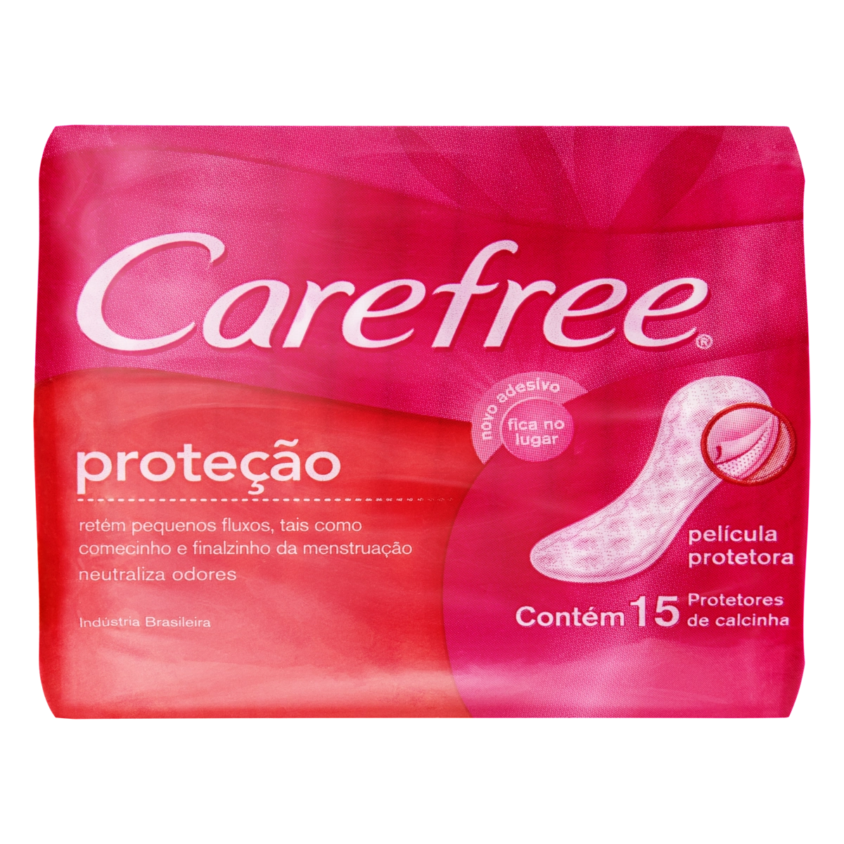 Protetor Diário Sem Abas Carefree Proteção Pacote 15 Unidades