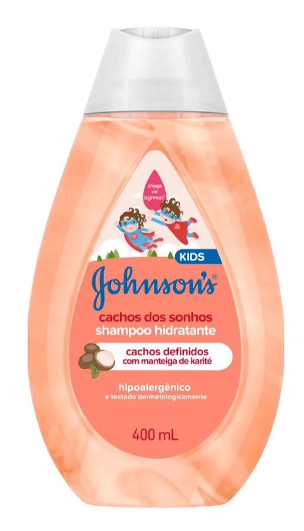 Shampoo Hidratante Johnsons Kids Cachos Dos Sonhos Frasco 400ml