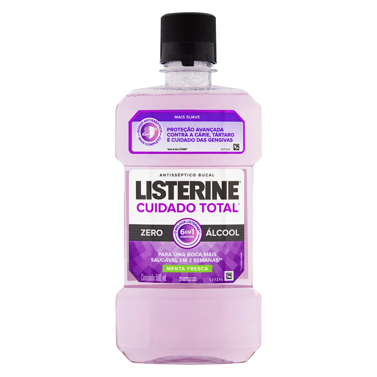 Enxaguante Bucal Antisséptico Zero álcool Menta Fresca Listerine Cuidado Total Frasco 500ml