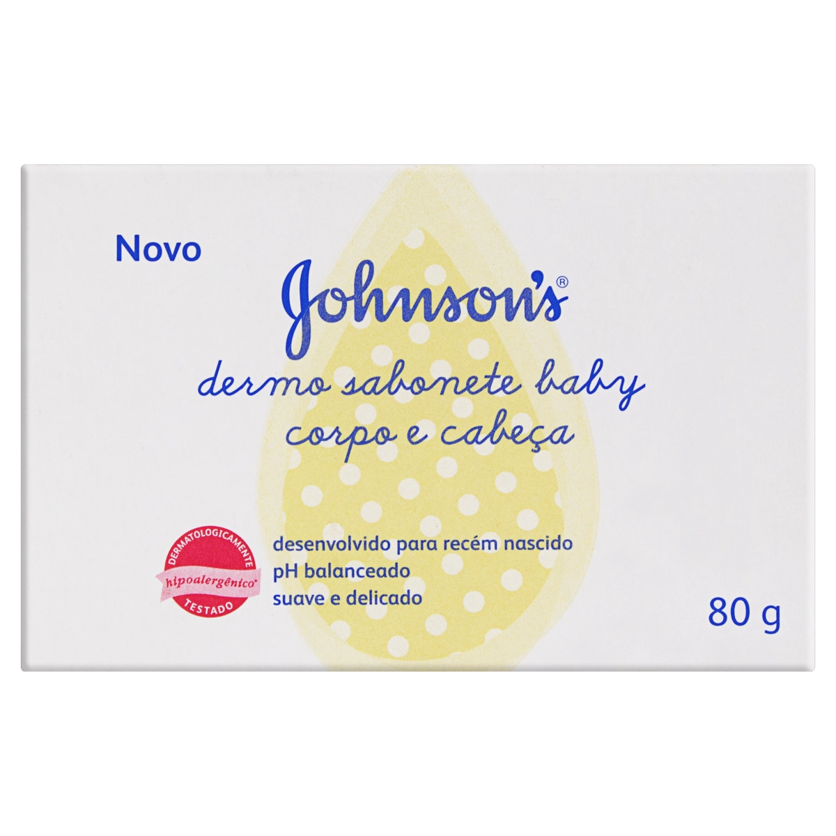 Sabonete Infantil Barra Dermo Corpo E Cabeça Johnsons Caixa 80g