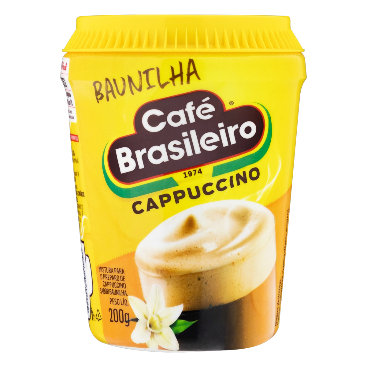 Cappuccino Solúvel Baunilha Café Brasileiro Pote 200g
