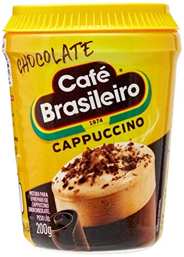 Cappuccino Solúvel Chocolate Café Brasileiro Pote 200g