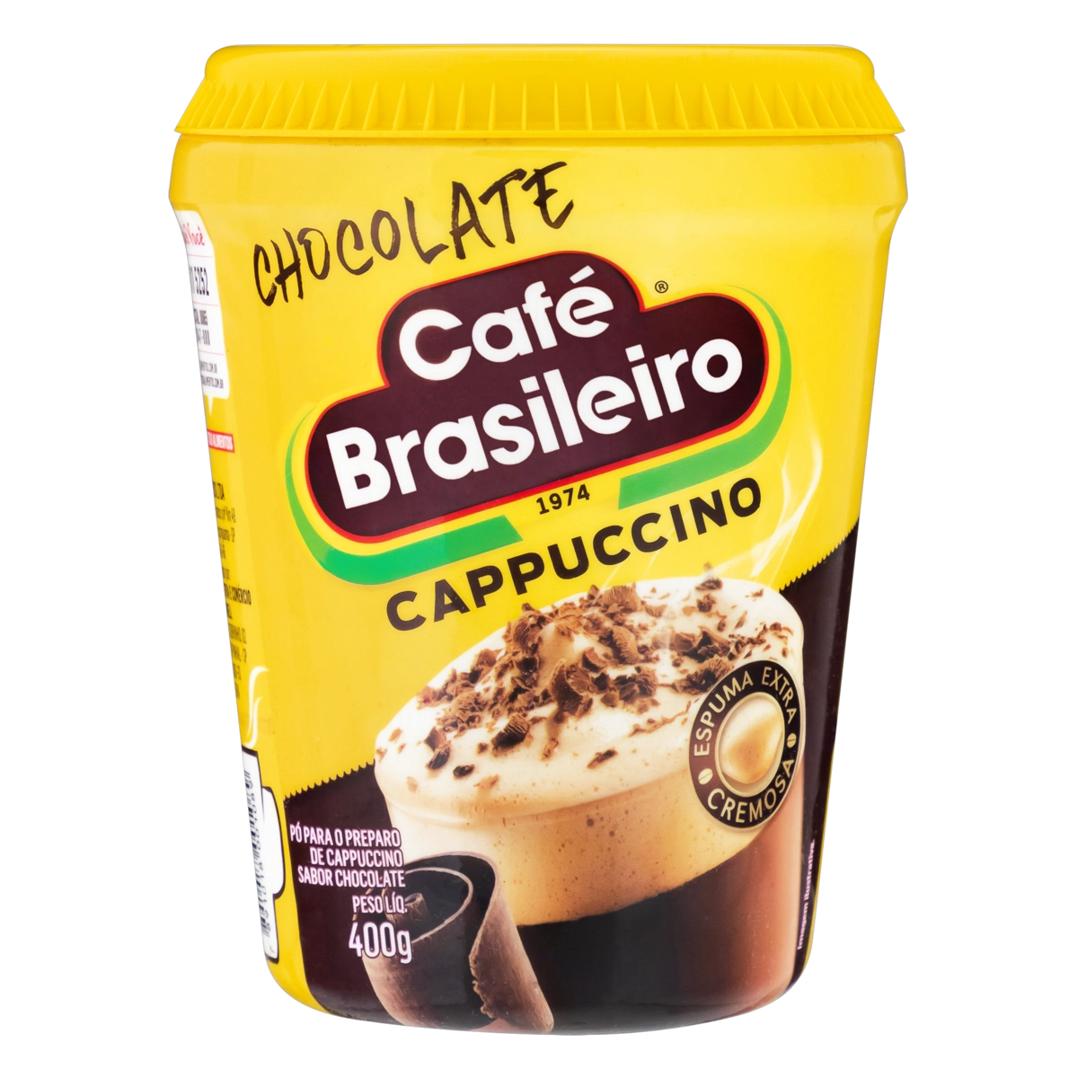 Cappuccino Solúvel Chocolate Café Brasileiro Pote 400g