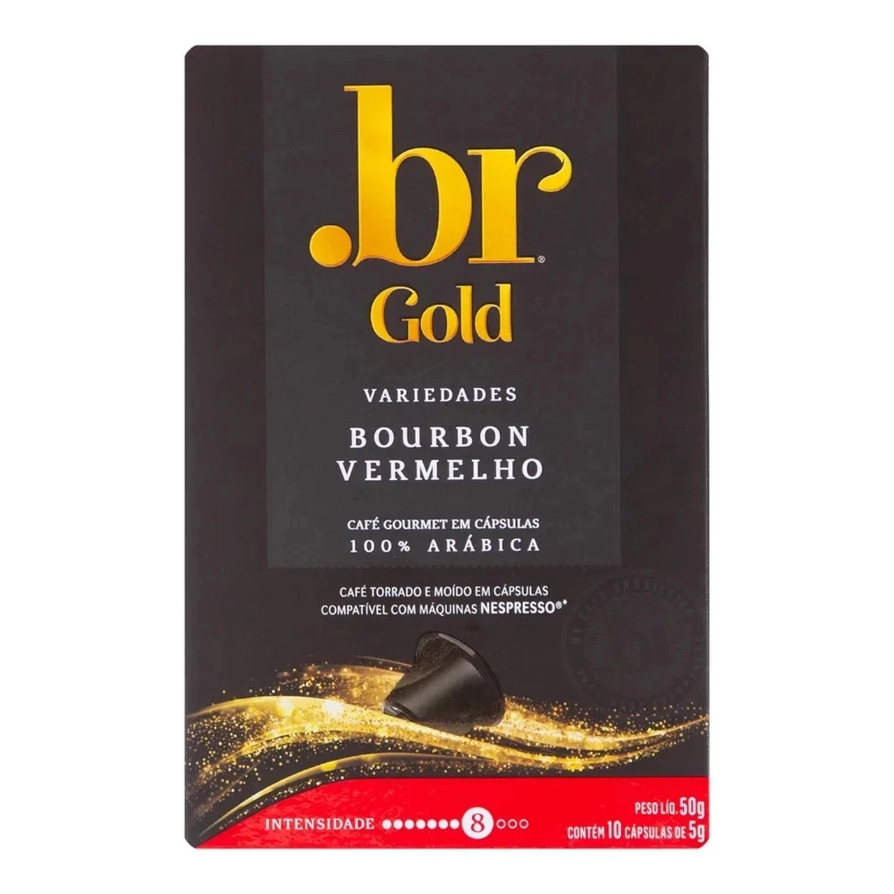 Caps.cafe Brasileiro Bourbon Verm.int.8 50g C/10un