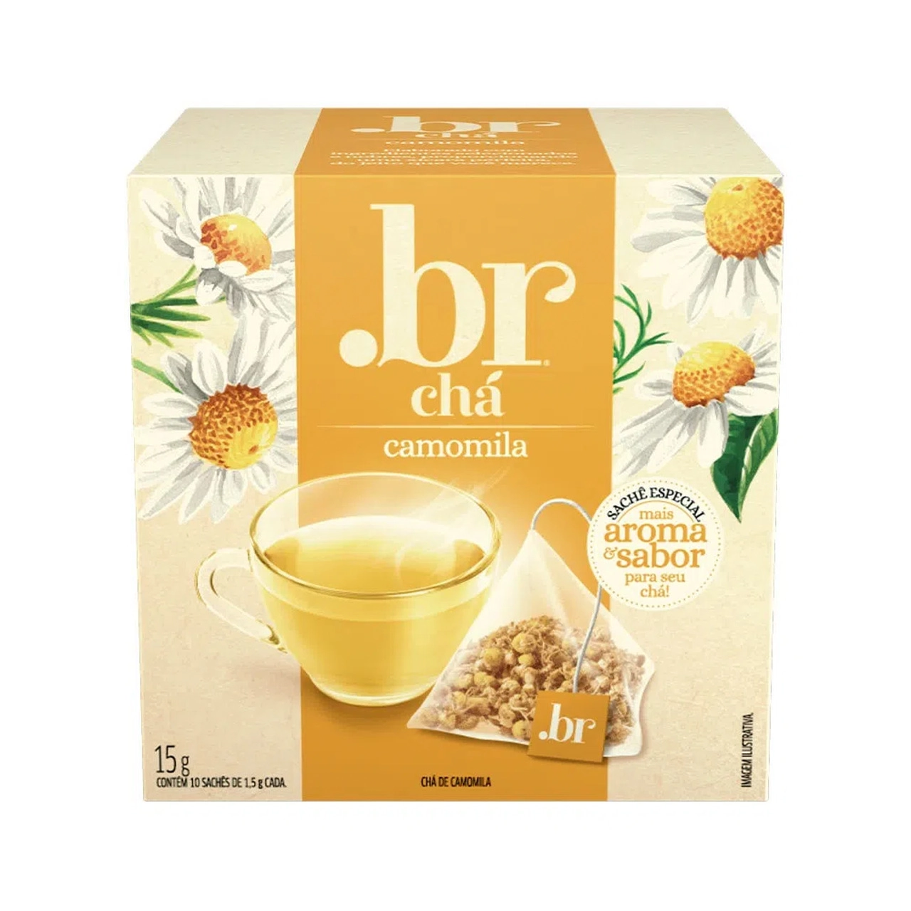 Cha Camomila .br 15g C/10 Un Em Sachet