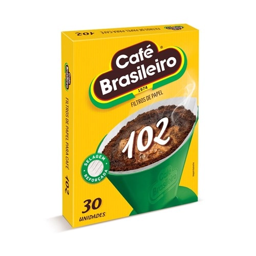 Filtro De Papel Café Brasileiro 102 Caixa 30 Unidades