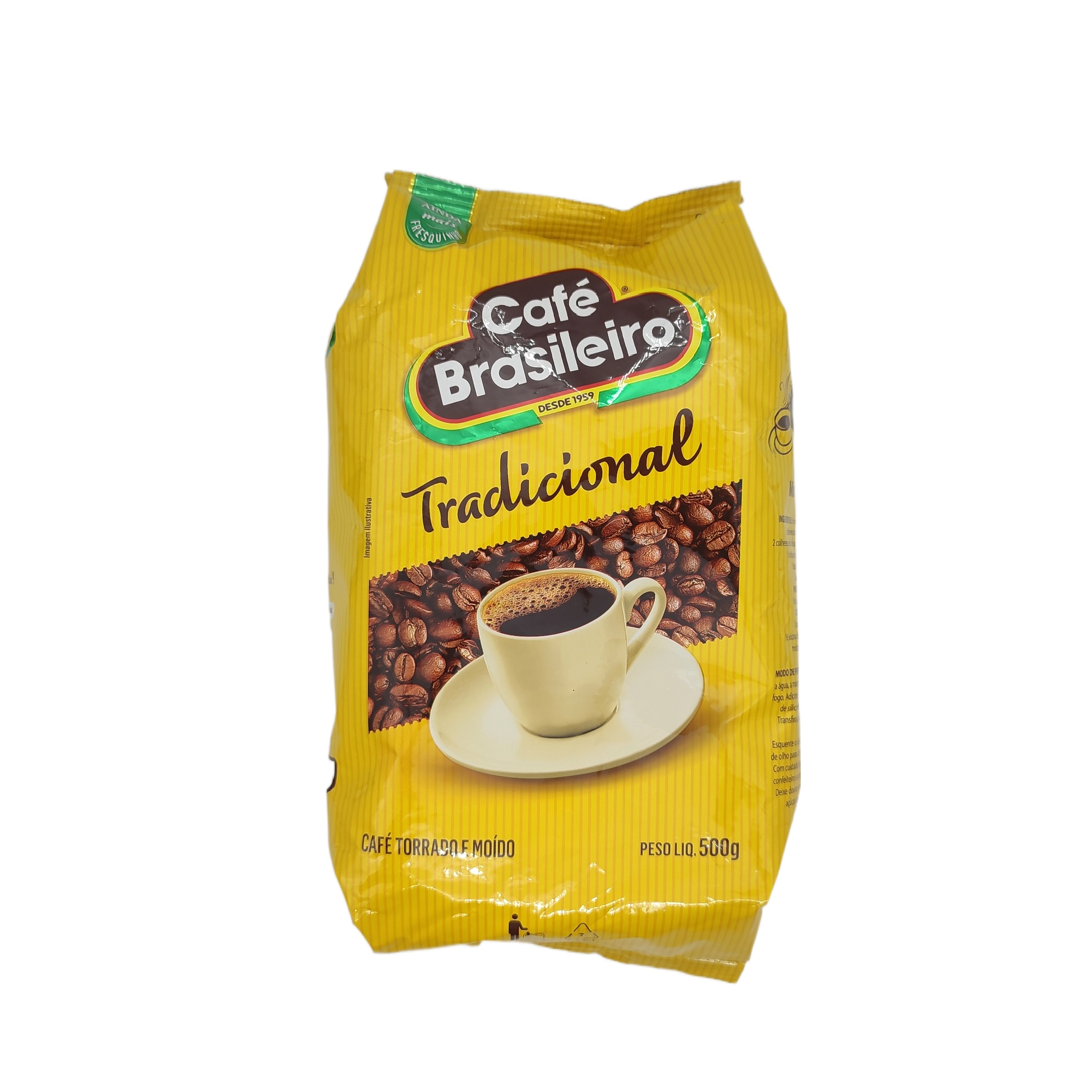 Café Torrado E Moído Tradicional Café Brasileiro Pacote 500g