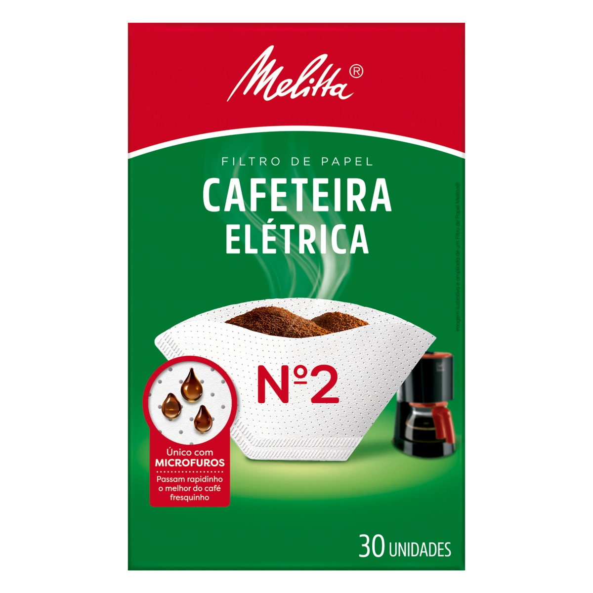 Filtro De Papel Para Cafeteira Elétrica Melitta N 2 Caixa 30 Unidades