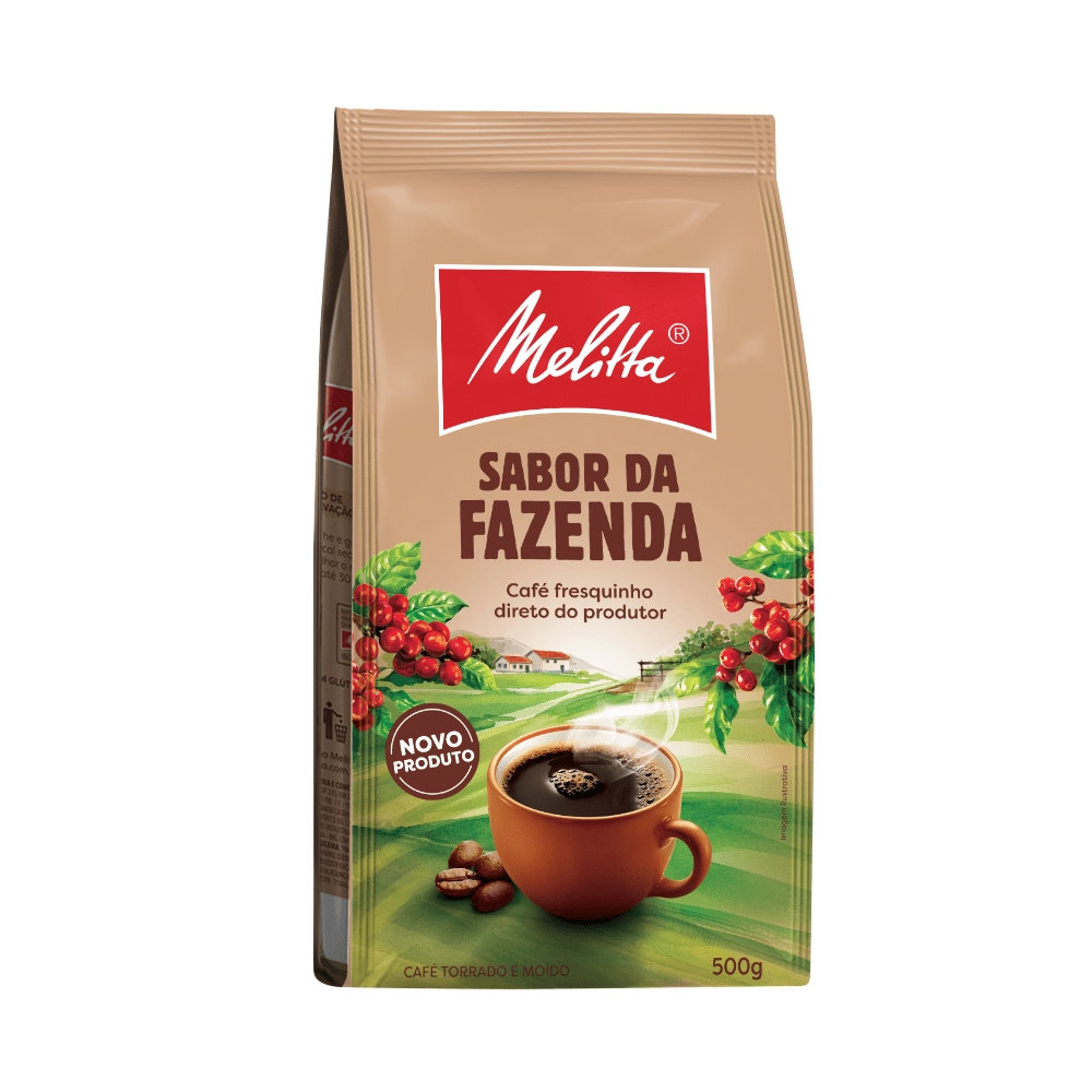 Café Torrado E Moído Melitta Sabor Da Fazenda Pacote 500g