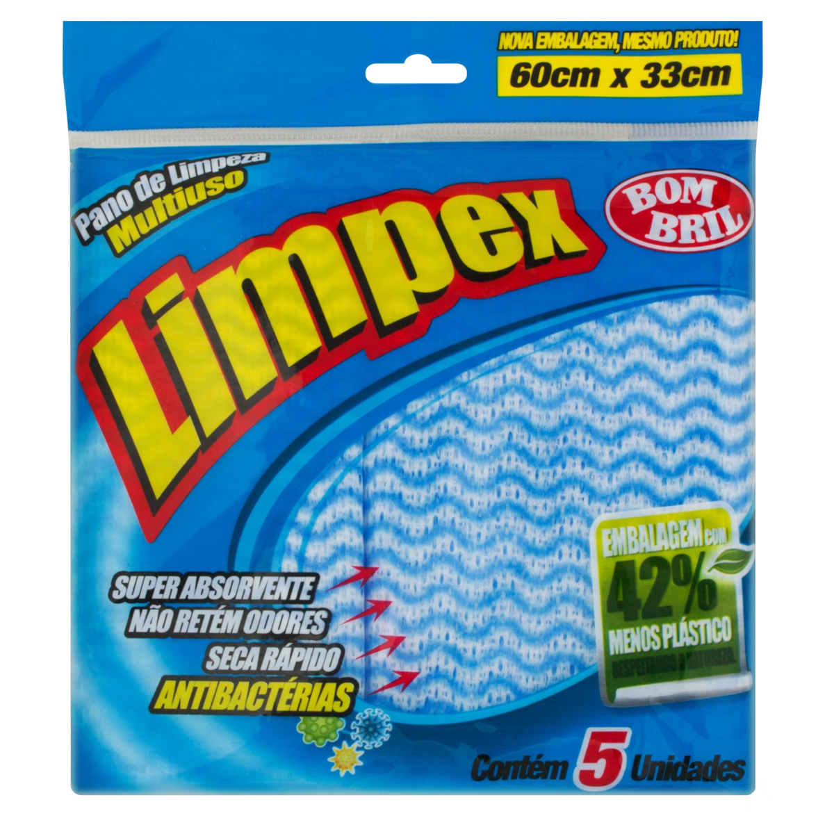 Pano Multiuso Azul Limpex 5 Unidades
