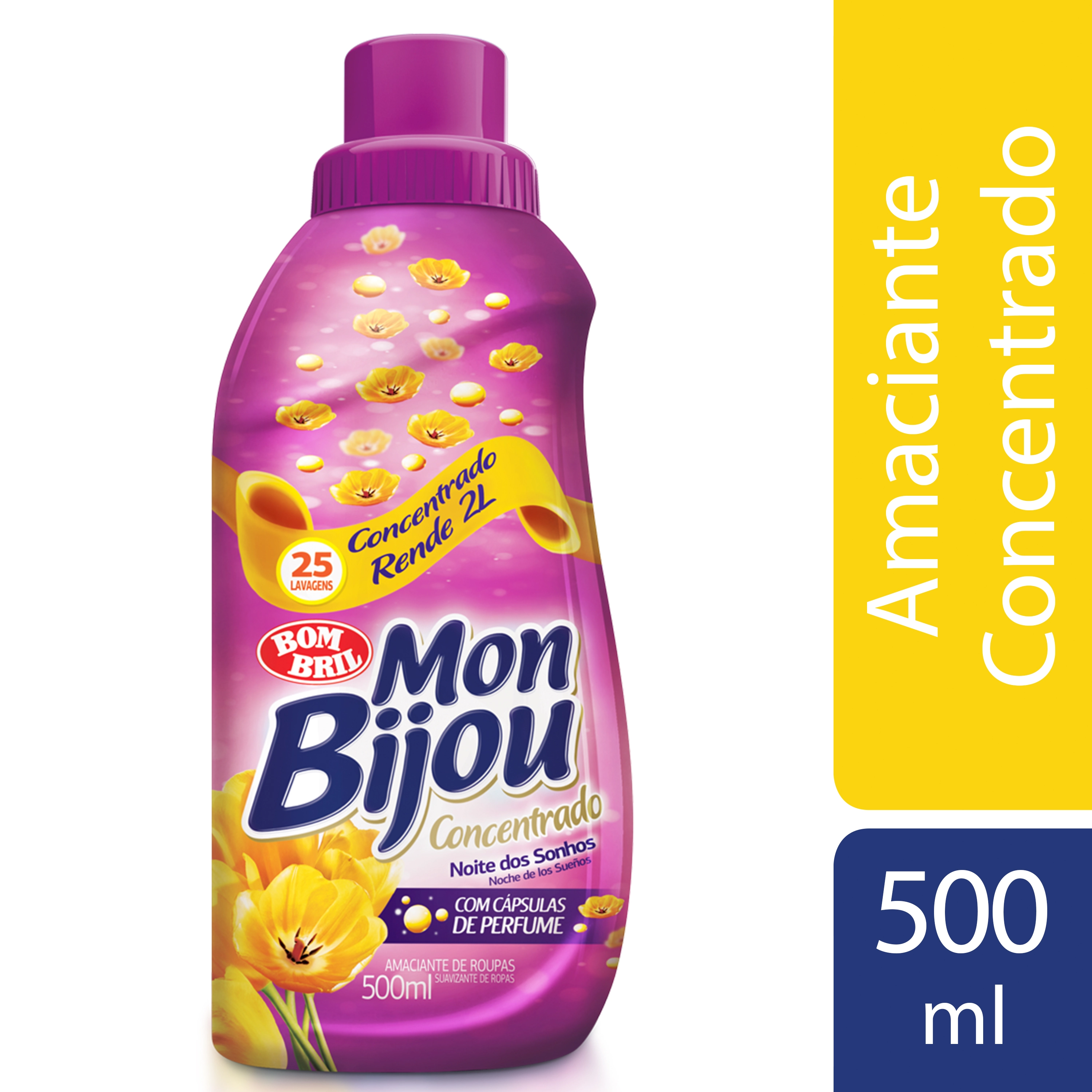 Amaciante De Roupa Concentrado Noite Dos Sonhos Mon Bijou Frasco 500ml