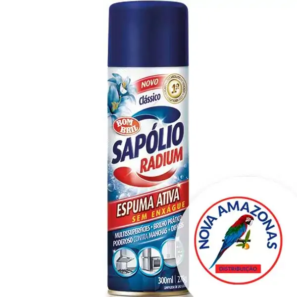 Limpador Multiuso Espuma Ativa Clássico Sapólio Radium Frasco 300ml Spray