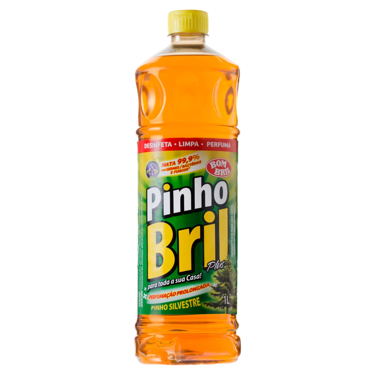 Desinfetante Pinho Silvestre Pinho Bril Plus Squeeze Leve 1l Pague 900ml