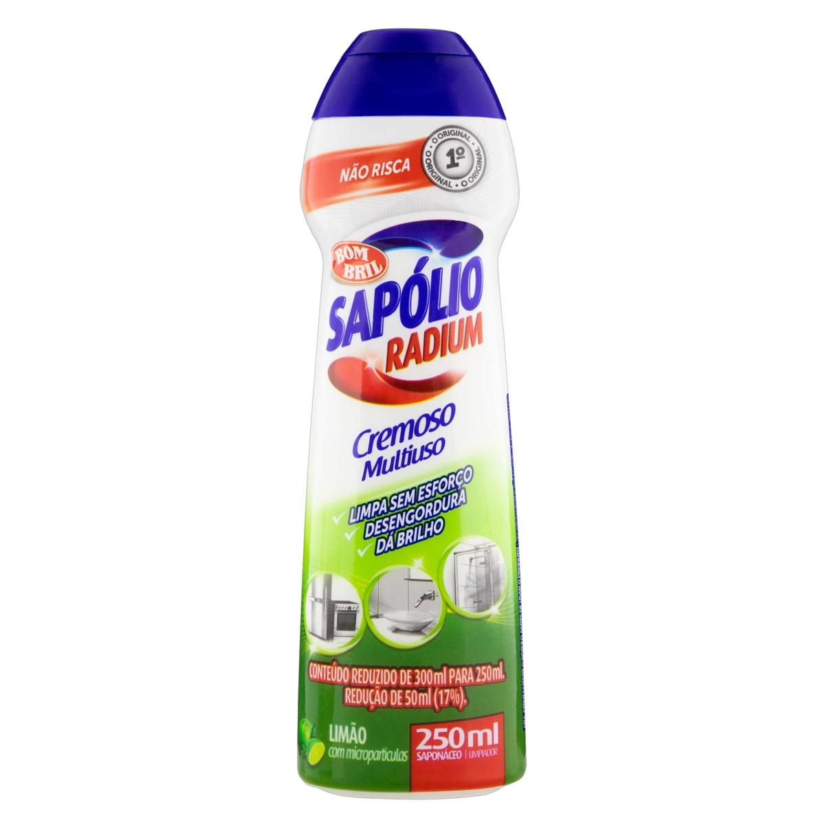 Saponáceo Cremoso Multiuso Limão Sapólio Radium Squeeze 250ml