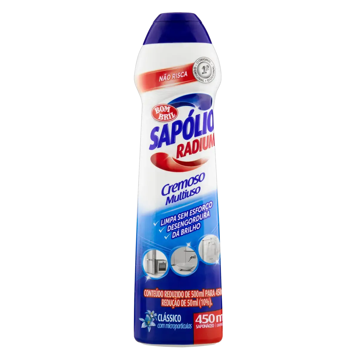 Saponáceo Cremoso Multiuso Clássico Sapólio Radium Squeeze 450ml
