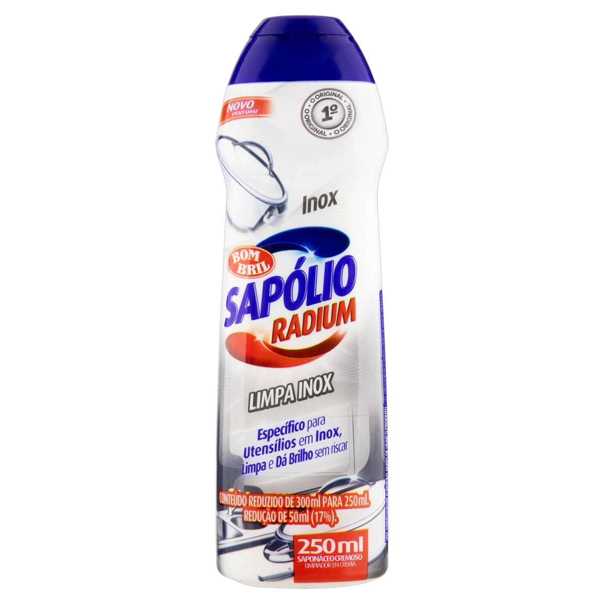 Saponáceo Cremoso Limpa Inox Sapólio Radium Squeeze 250ml