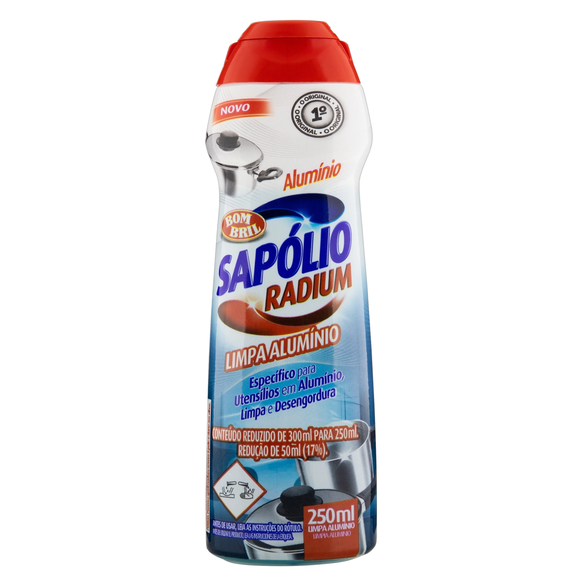 Saponáceo Cremoso Limpa Alumínio Sapólio Radium Squeeze 250ml