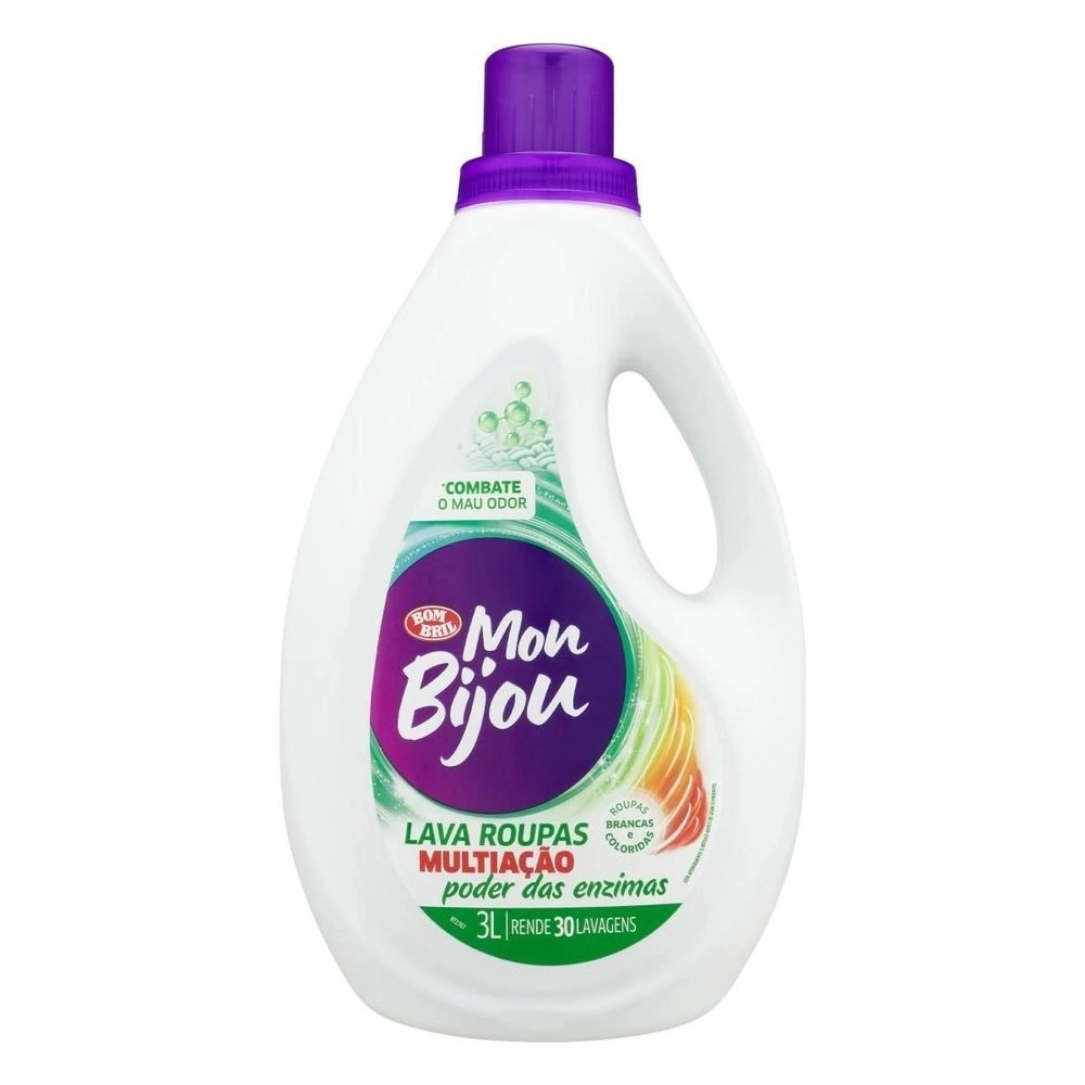Lava Roupas Líquido Roupas Brancas E Coloridas Mon Bijou Multiação Galão 3l