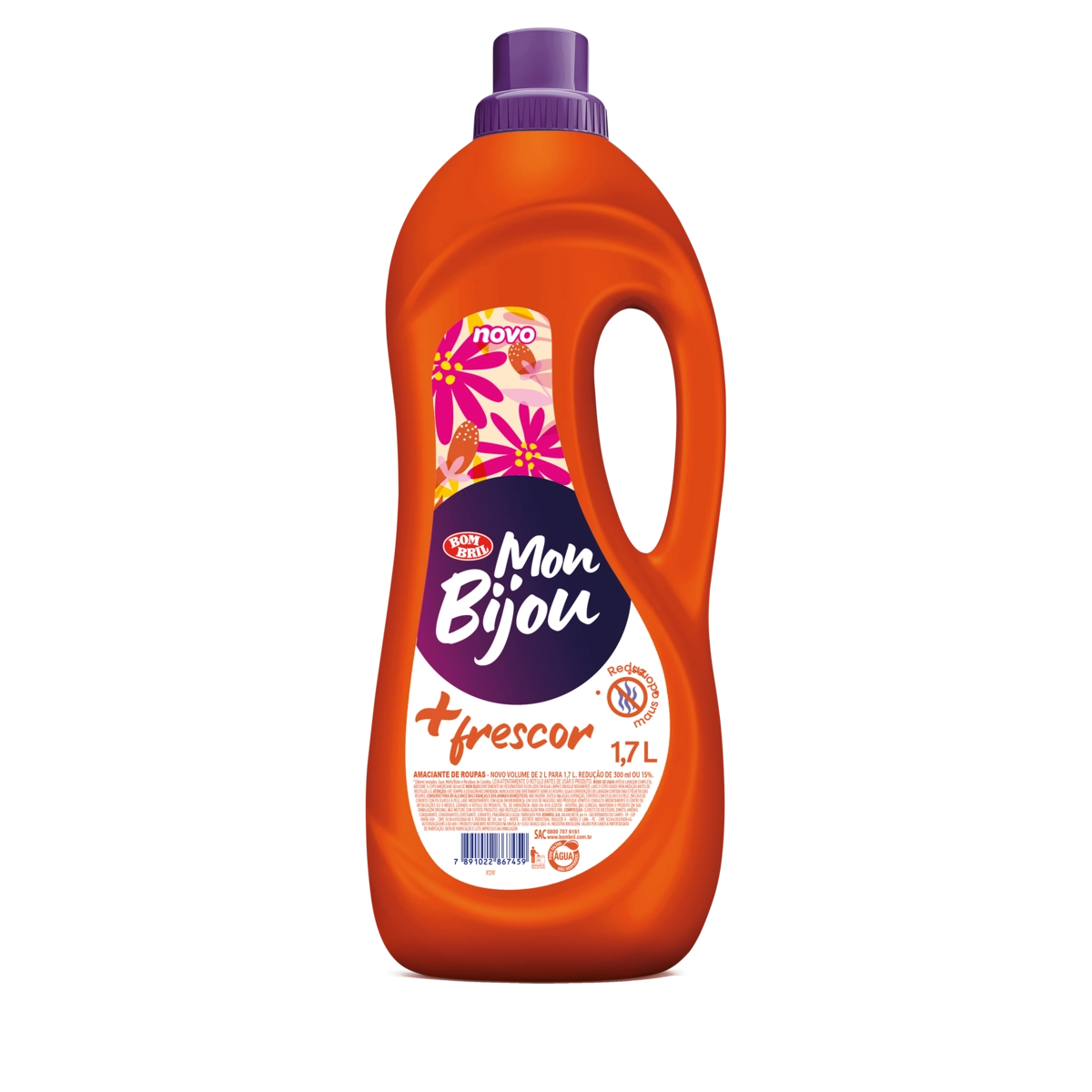 Amaciante De Roupa Frescor Mon Bijou Frasco 1,7l