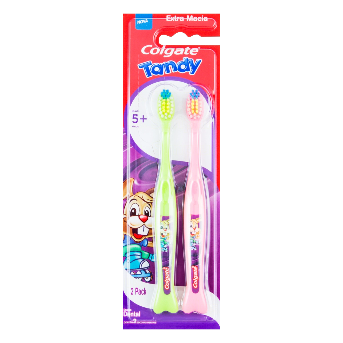 Escova Dental Infantil Extramacia Colgate Tandy 2 Unidades