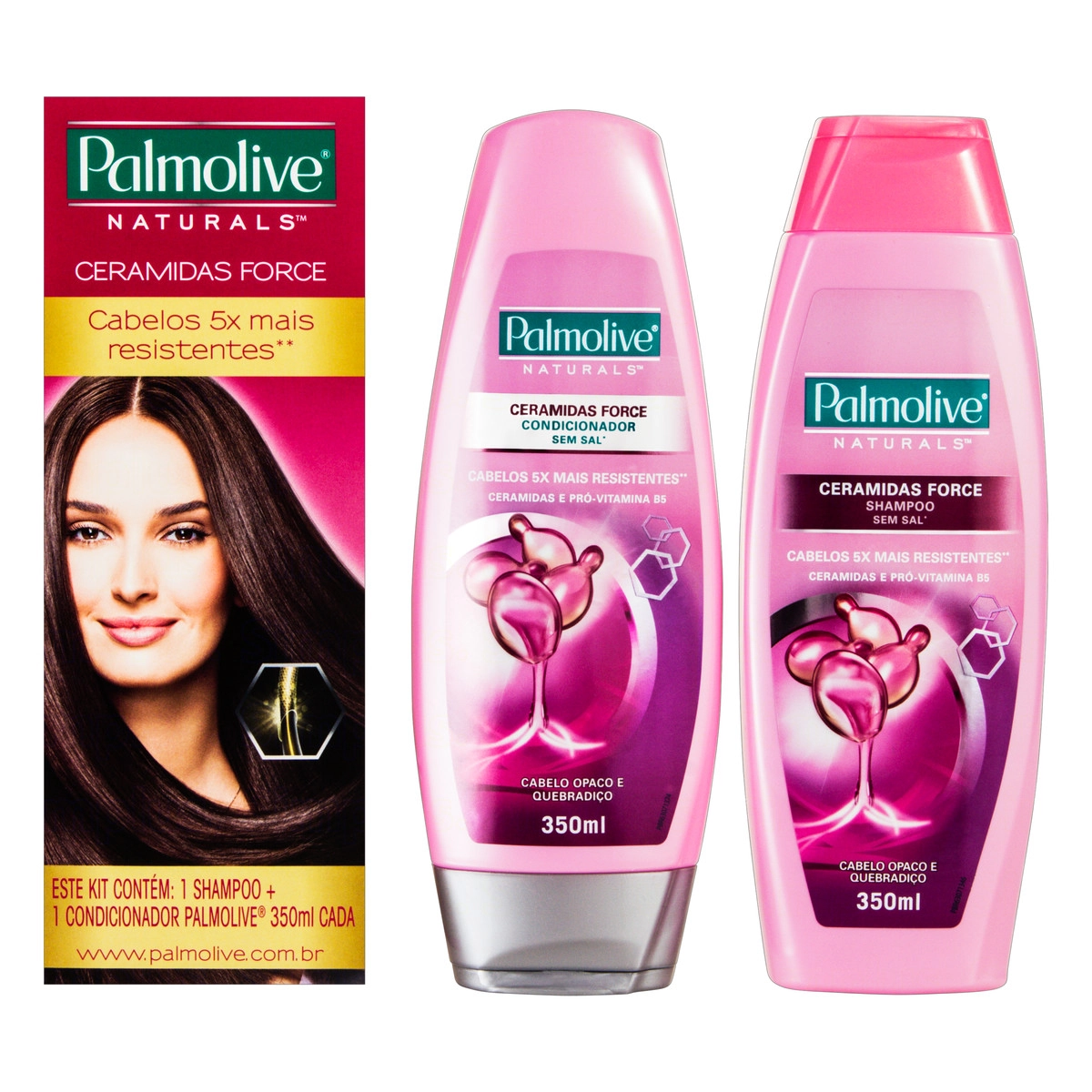 Kit Shampoo Condicionador Palmolive Naturals Ceramidas Force 350ml Cada