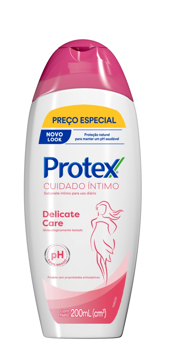 Sabonete Líquido íntimo Delicate Care Protex Cuidado íntimo Frasco 200ml Preço Especial