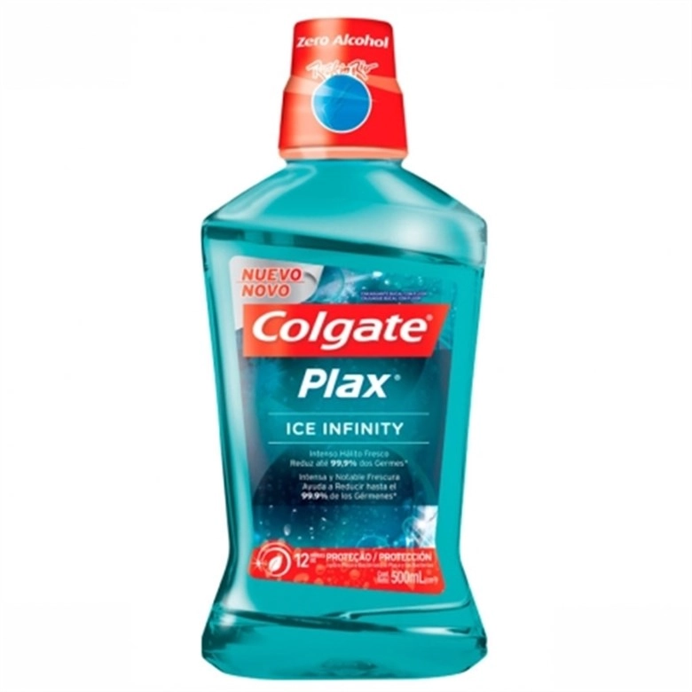 Enxaguante Bucal Ice Infinity Rock In Rio Colgate Plax Frasco Leve 500ml Pague 350ml