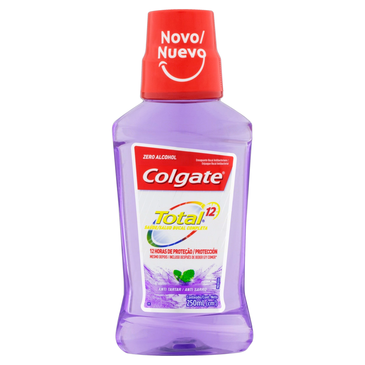 Enxaguante Bucal Antibacteriano Zero álcool Colgate Total 12 Frasco 250ml