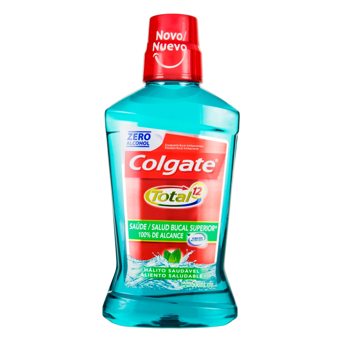 Enxaguante Bucal Antibacteriano Zero álcool Colgate Total 12 Hálito Saudável Frasco 500ml