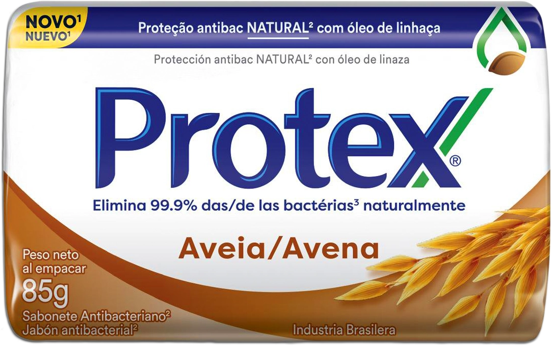 Sabonete Barra Antibacteriano Aveia Protex Envoltório 85g