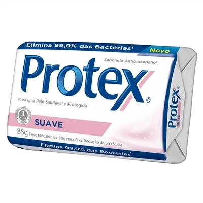 Sabonete Barra Antibacteriano Suave Protex Envoltório 85g