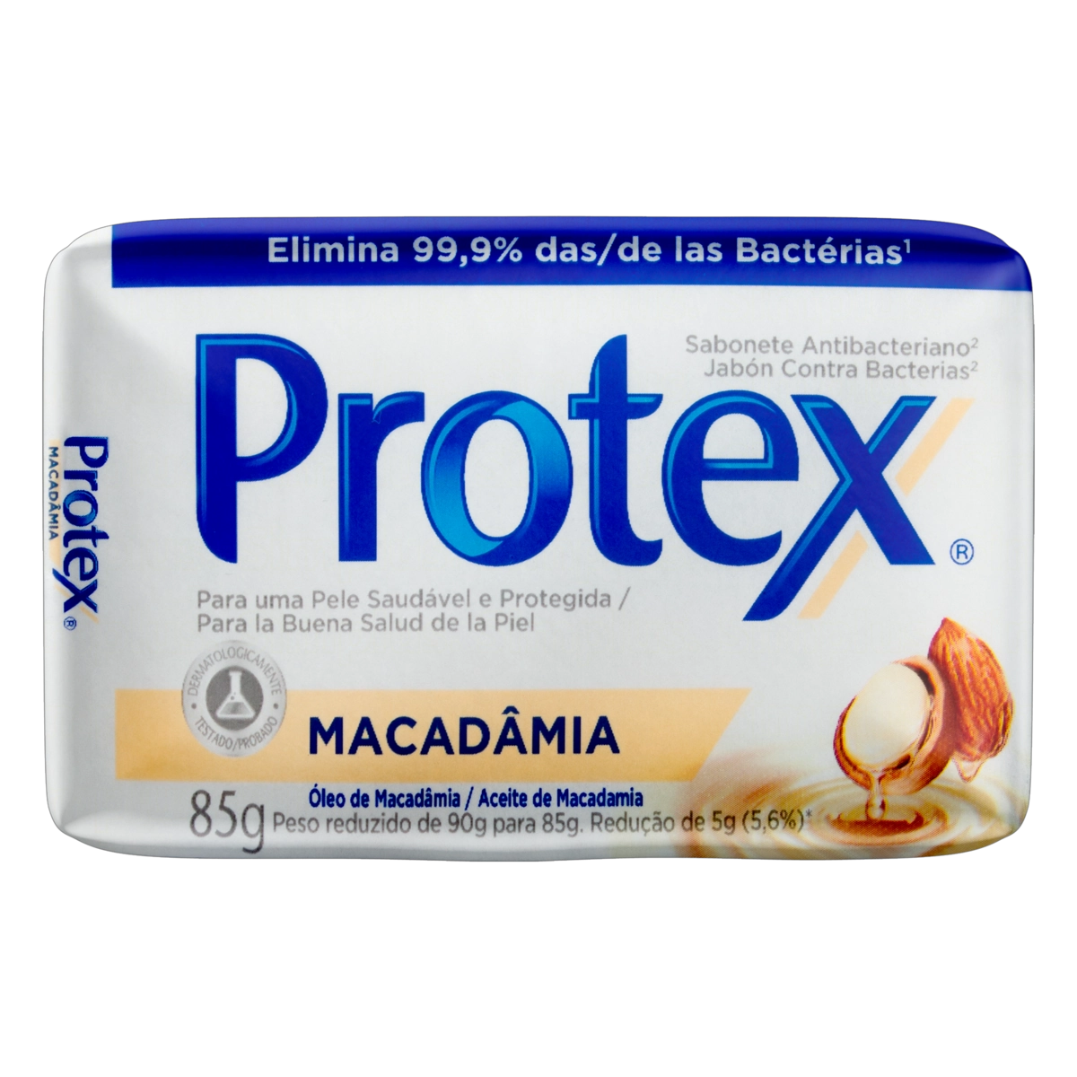 Sabonete Barra Antibacteriano Macadâmia Protex Nutri Protect Envoltório 85g