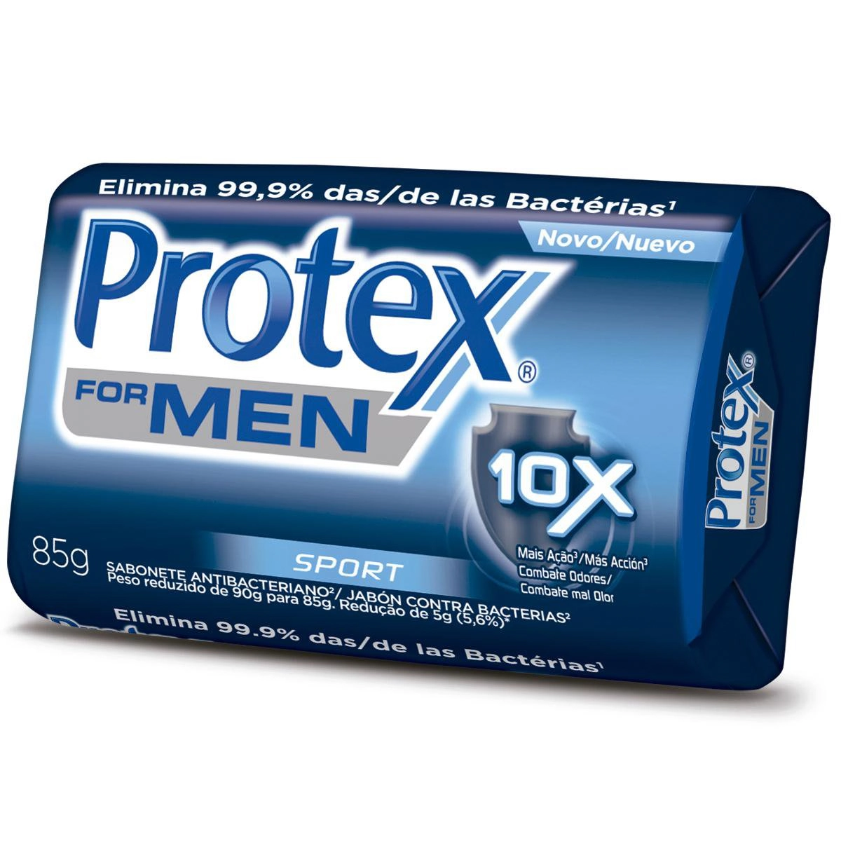 Sabonete Barra Antibacteriano Protex Men 3x1 Active Sports Envoltório 85g