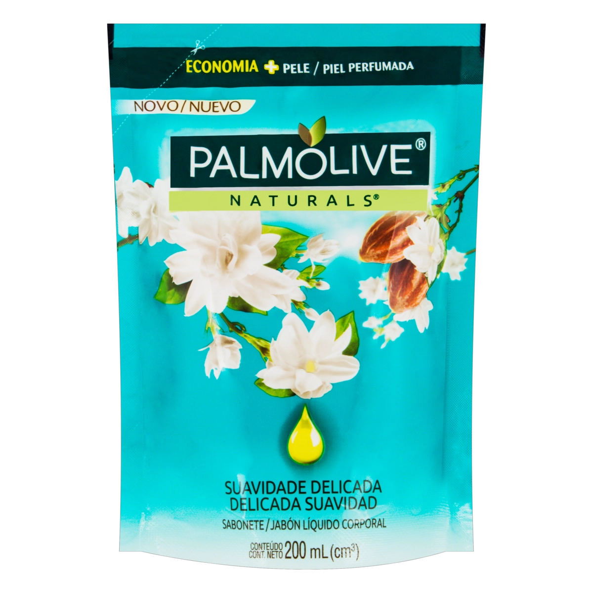 Sabonete Líquido Suavidade Delicada Palmolive Naturals Sachê 200ml Refil