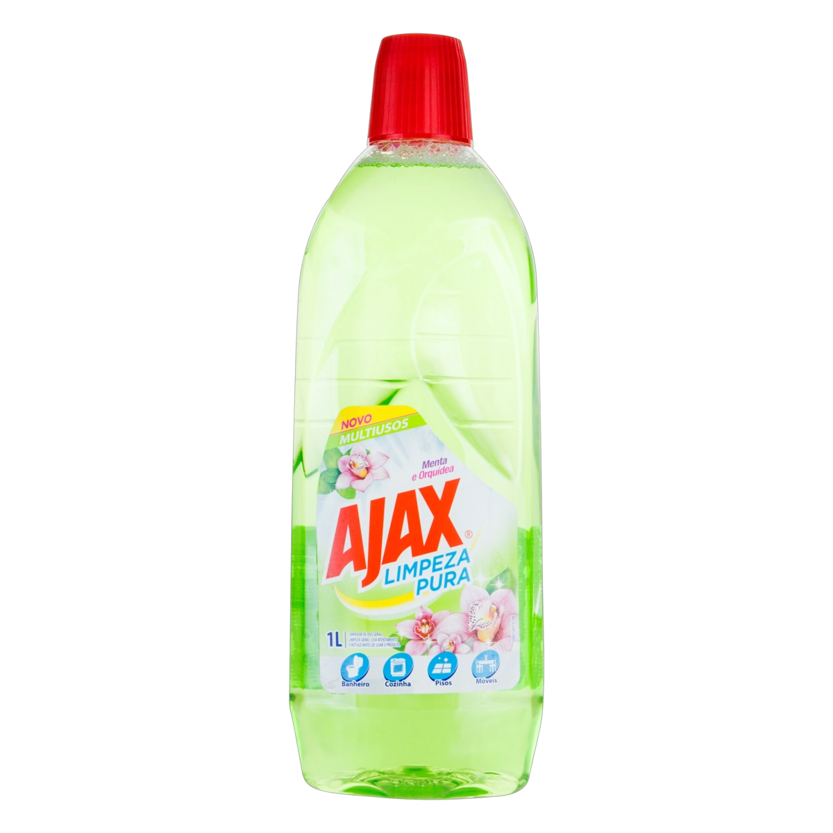 Limpador Multiuso Menta E Orquídea Ajax Limpeza Pura Frasco 1l