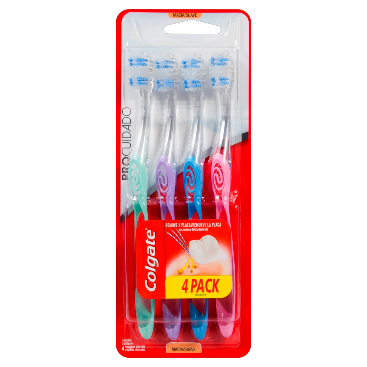 Escova Dental Macia Colgate Pro Cuidado 4 Unidades