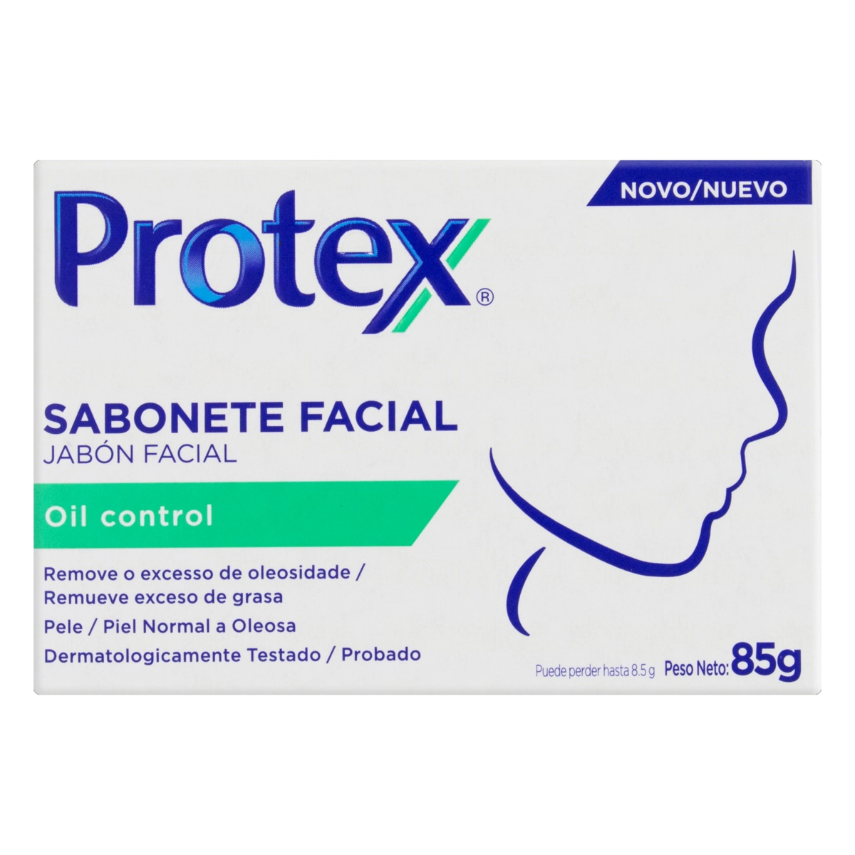 Sabonete Barra Oil Control Facial Protex Caixa 85g