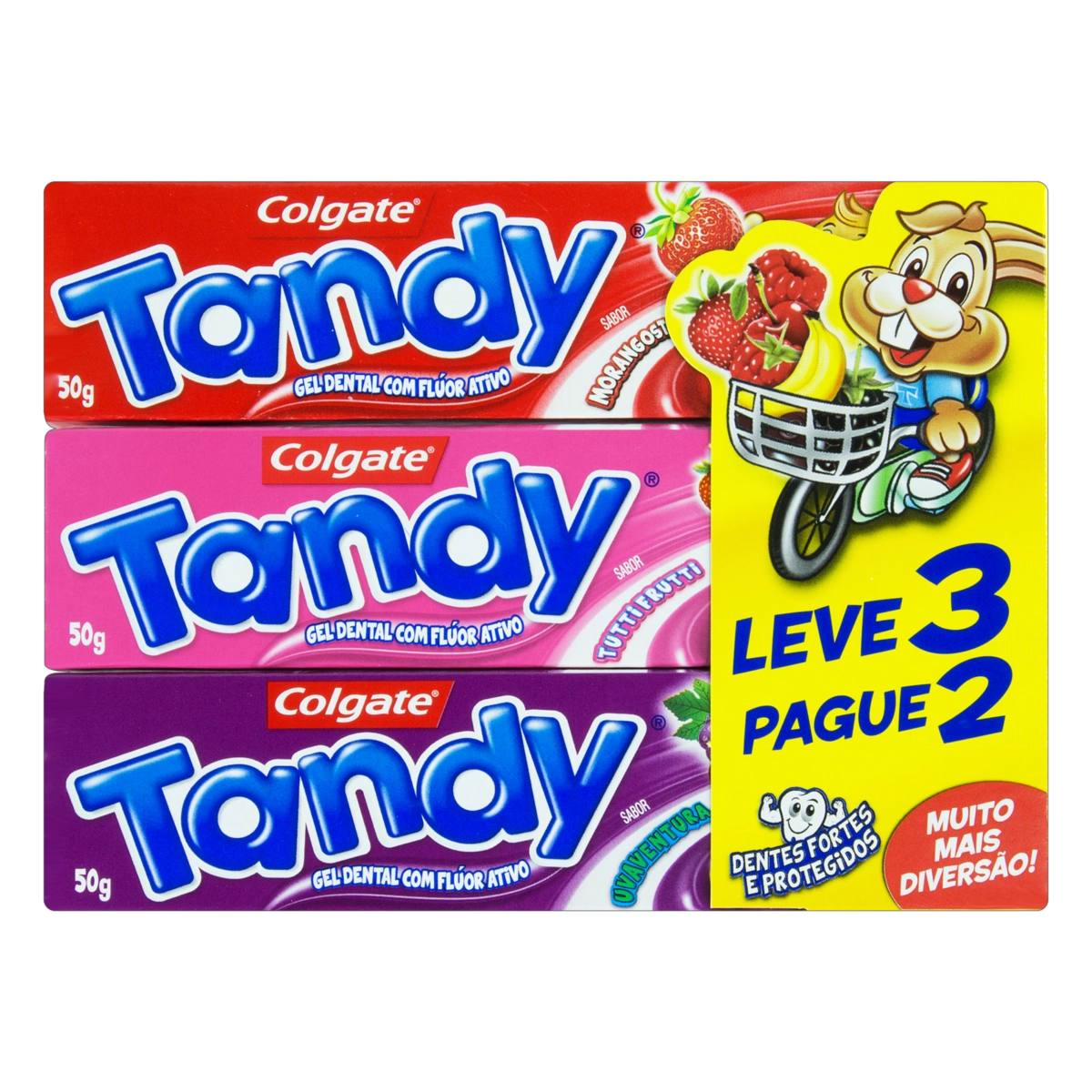 Kit Gel Dental Infantil Com Flúor Morangostoso, Tutti Frutti E Uvaventura Colgate Tandy 3 Unidades 5