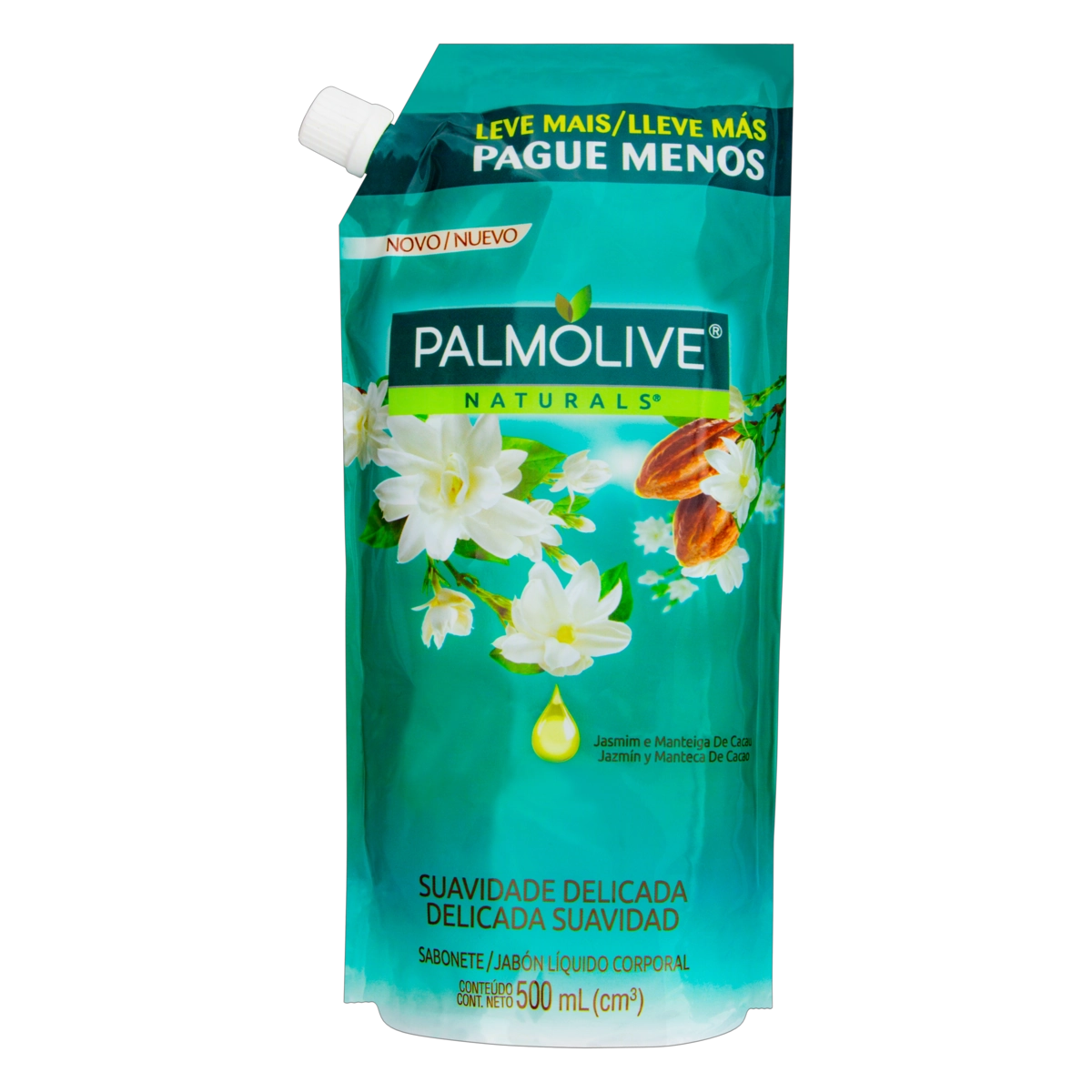 Sabonete Líquido Suavidade Delicada Palmolive Naturals Sachê 500ml Refil Leve Mais Pague Menos
