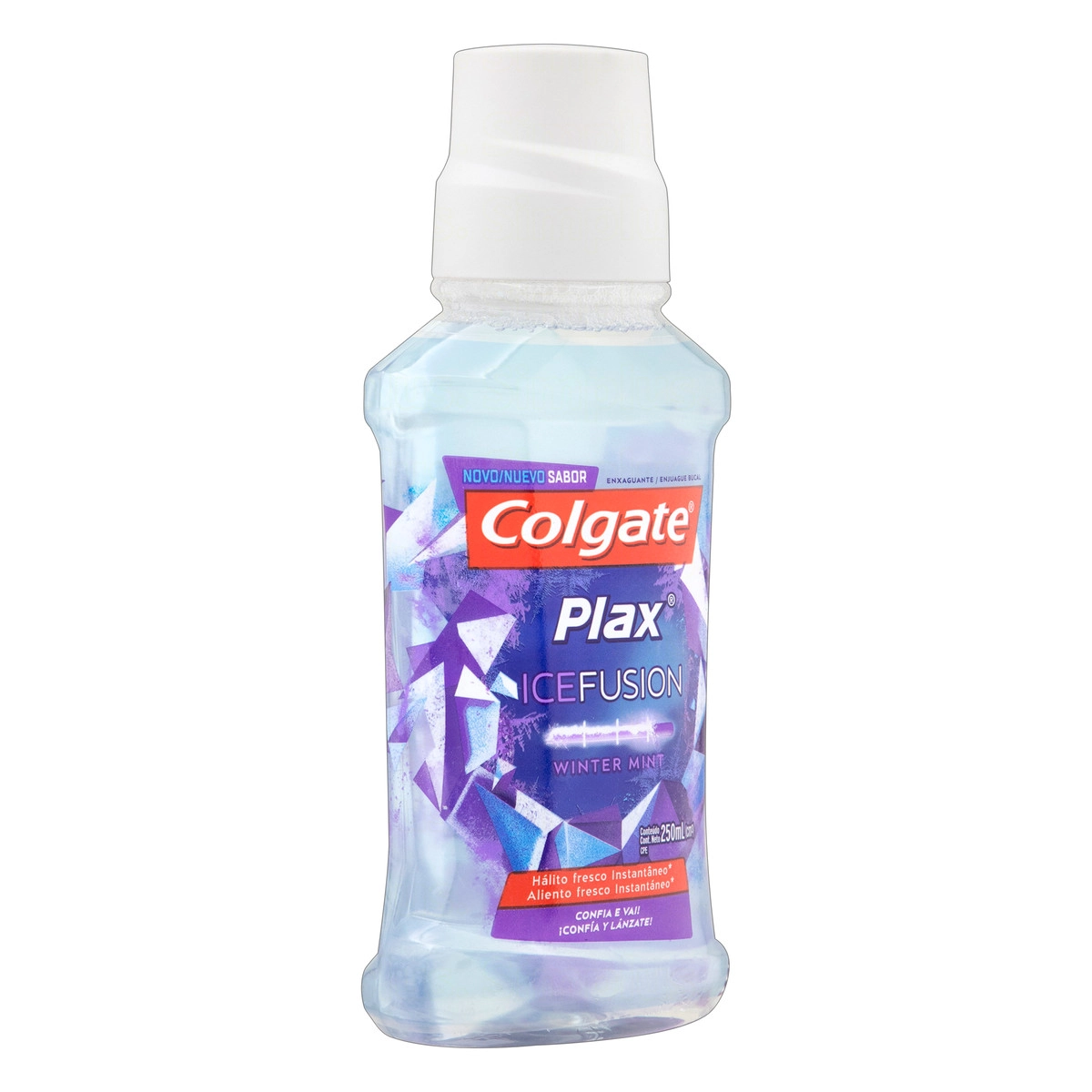 Enxaguante Bucal Zero álcool Winter Mint Colgate Plax Ice Fusion Frasco 250ml