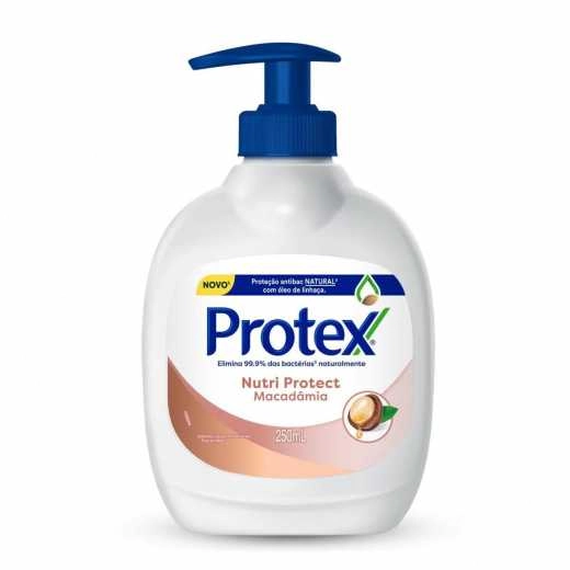 Sabonete Líquido Antibacteriano Para As Mãos Macadâmia Protex Nutri Protect Frasco 250ml